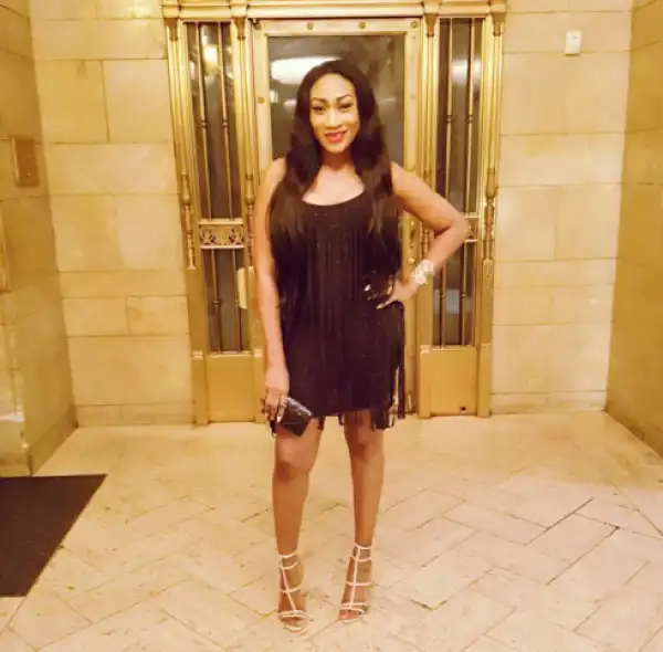 Nollywood Actress, Oge Okoye Looks Gorgeous In Black Dress [Photos]